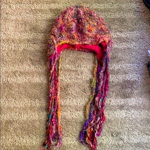 Wool boho winter hat